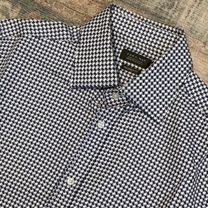 Zara Man tailored houndstooth dress shirt